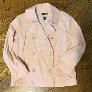 Ralph Lauren Light Pink Double-Breasted Corduroy Jacket